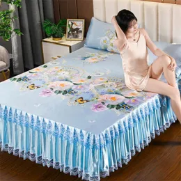 Bed Skirt Classical Style Polyester High Quality Home Textile Bedding 3pcs/set(1Bed 2pcs Pillowcase) Romantic F0517