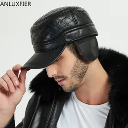 Bollmössor H7138 Vuxen Visor Hatt Vinter utomhus ungdomar varm bomullslock Örskydd Father Morpa Casual Fashion 230831