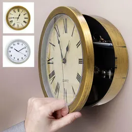 Wall Clocks Vintage Clock Home Decoration Safe Box Hidden Secret Storage Money Jewelry Valuables