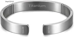 Kuluze 100% Titanium Spring Elastic Sports Armband Men's and Women's Fashion Opening Armband Women's/Men's Unisex