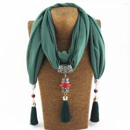 Pendant Necklaces Personality Necklace Ladies Style Jewelry 2023 Tassel Scarf Shawl ScarfJewelry Ethnic