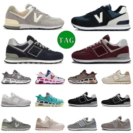 New Sneaker Balances 574 Running Shoes 2023 Designer B574 Navy Blue Burgundy White Core Nimbus Cloud Angora YURT Forest Green Classic Tennis Sports Trainers