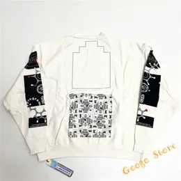 メンズパーカースウェットシャツCav empt ampt old sleeve men men oneck ce高品質の白いキャビクトプルオーバー