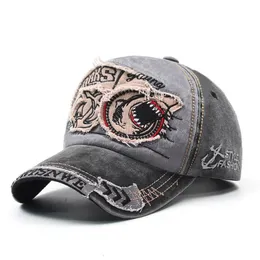 Ball Caps Shark baseball Embroideredhat Man Bone Solid Animal Cartoon Cotton Baseballs Female Stretch 230831