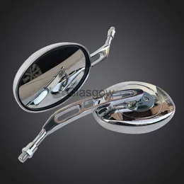 Motorcycle Mirrors Motorcycle Oval Chrome Rearview Mirrors Universal Motorbike Side Mirror FOR Suzuki dl 650 v Strom sv650 sv1000 Intruder 800 x0901