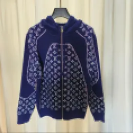 2023 Blue/Black Letter Print Women's Cardigan Brand Same Style Women's Sweaters DH038