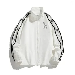 Jaquetas masculinas Mens Luxo Hazzy Marca Cão Impresso Logotipo Clássico Zipper Roupas Meninos Casaco Casual Inglaterra Estilo Jaqueta de Beisebol