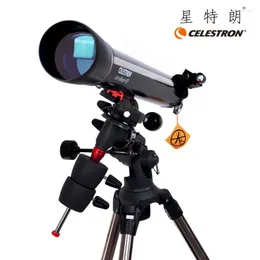 Telescope Celestron Astromaster 90EQ Professional Achromatic Refractor Astronomical CG-3 Ekvatorialmontering med höjdstativ