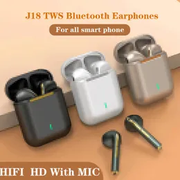 Amazon venda quente J18 TWS fones de ouvido bluetooth fone de ouvido estéreo controle de toque emparelhamento automático esporte música J 18 fones de ouvido