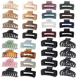 Frosted Grip Clip Set Large Claw Clip Rubber Lacquer Hair Clip Banana Clip Makeup Bath Slip Resistant Clip Hair Accessories