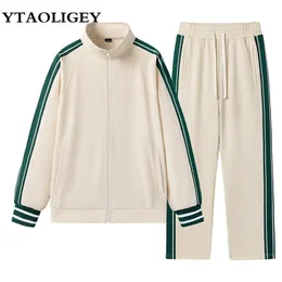 Men's Tracksuits Men's Fashion Casual 2 Piece Set Street Clothing Zipper Cardigan TracksuitSweatpants Spring Autumn Seasons Male Suit 230831