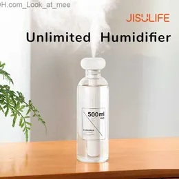 Umidificadores JISULIFE Umidificador de Ar Ultrassônico Mini Difusor de Aromaterapia Pulverizador Portátil USB Silent Mist Maker para Home Office Car Difusor Q230901