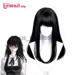 Parrucche Cosplay Parrucca Lemail Capelli sintetici Mitaka Asa Parrucca Cosplay Anime Motosega Parrucche uomo 65 cm Parrucche resistenti al calore colorate miste lunghe x0901