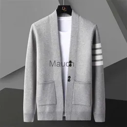 Men's Sweaters Solid Color Cardigan Men's Sweaters Autumn New Fashion Contrasting Stripes Cardigan Sweater Sueter Hombre Los Hombres Abrigos J230901