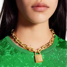 gioielli da donna collana 18 carati lucchetto pendente lettera squisitamente scolpita braccialetto con lucchetto personalizzato alla moda regalo festival274M