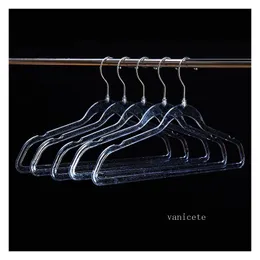 Hangers Racks 40-44CM Icke-halk Glitter Transparent Hanger Plastic Clothes Invisible Garderob Rack LT045 Drop Delivery Home Garden DH5LM