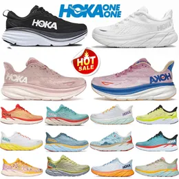 2023 Hoka Bondi Hokas обувь для мужчин и женщин Clifton 8 Primrose Fiesta Green Hot Coral Shark Grey Coastal Sky Volt Мужские кроссовки для женщин