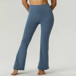 LL Yoga Women's High Rise Fitness Yoga Pants Super Strinty Workout Flared Pantレギンスジムランニングスリムフィットレギンスフレアパンツスポーツウェア