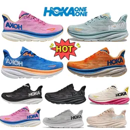 Clifton Kid Hoka 9 Shoes Toddler Sneakers Trainers Hokas One One Free People Boys Girls Youth Runners Black White Pink Shoe s