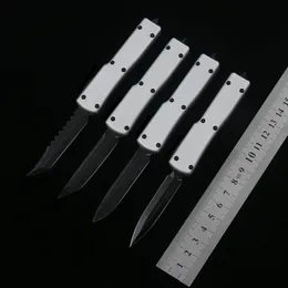 DQF Version MT Silver White 70 Tactical Knife D2 Stone Washed Black Blade 60661-T6 Aviation Aluminum Alloy Outdoor Survival Pocket Knives EDC Tools