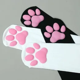 Sexy meias 3d gato garra meias bonito loli lolita bidimensional cos animação sobre o joelho tubo longo almofada de carne de silicone 230901