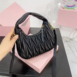 2023 mulher plissado sacos de ombro desgner bolsa crossbody bolsa luxo hobo senhora totes couro 5a