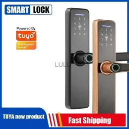 Serrature per porte Wafu Smart Fingerprint Lock Sicurezza Wireless Tuya Telecomando IC-Card Fechadura Password Sblocco elettronico della porta Invisibile HKD230902