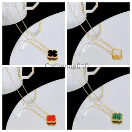 ペンダントネックレス4Four Leaf Clover Necklace Designer Jewelry Setペンダントネックレス