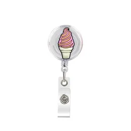 Business Card Files The Flowers Retractable Badge Reel With Alligator Clip Name Nurse Id Holder Decorative Custom Drop Delivery Ot6He
