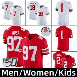 Ohio State Jersey Futbol 27 Eddie George 97 Joey Boss Stroud 15 Ezekiel Elliott Dwayne Haskins J.K. Dobbins 5 Garett Wilson Chase Young Justin Fields Gray