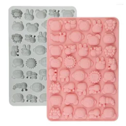 Moldes de cozimento de silicone molde de goma fudge qq moldes de açúcar bonito animal macaco doces molde ferramentas de decoração de bolo resina arte conta-gotas