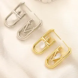 18k Gold Plated Luxury Brand Designers Letters Ear Stud Eartrop Stainless Steel Flower Geometric Famous Women Steel Seal Print Earring Christmas Gifts JewerLry