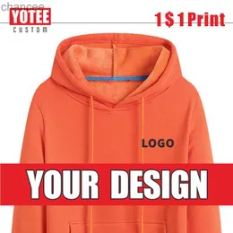 Herrtröjor tröjor yotee höst och vinter tjock trend pullover anpassade sport män och kvinnor casual hoodies lst230902