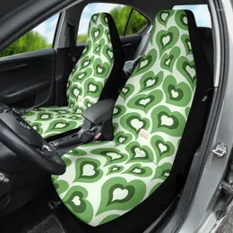 يغطي مقعد السيارة الأخضر اللطيف الرجعية الأمواج الهبي للسيارات مجموعة من حماة أمامية