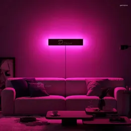 Wall Lamp Nordic RGB LED Bedroom Bedside Home Decoration Light Colorful Restaurant Living Room Indoor Lighting Fixtures