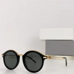 Nuevo diseño de moda, gafas de sol redondas, montura de acetato 40004U con tapa de metal, gafas de protección UV400 para exteriores de estilo simple y popular