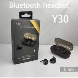 Orijinal Y30 Bluetooth kulaklık dokunmatik modeli TWS 4 Kağıt Kutu Ambalajı