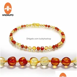 Подвесные ожерелья Hao Hu po 100% подлинное янтарь 6 стиль полированное ожерелье для детских подарков ручной работы натуральные ювелирные украшения.
