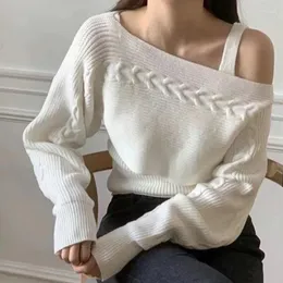 Damenpullover TEROKINIZO Pullover Frauen Ankunft Slash Neck Off Shoulder Langarm Slim Fit All Match Trendy Fashion Femme