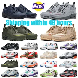 With Box 90 Terrascape Running Shoes Designer 90s Men Women Anthracite Hyper Royal Thunder Grey White Bred Light Bone Rattan Mens Trainers Outdoor Sports Sneakers