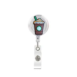 Affärskortfiler Cartoon Cute Dractable Badge Holder Reel Nurse ID Partihandel Drink Cups Nyckelkedjan Alligatorklipp med 380 ﾰ Rotati otoni