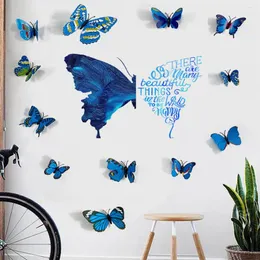 Wall Stickers 3D Stereo Butterflies Girls Bedroom Living Room Backdrop Decoration Creative Wallpaper For Kitchen Bathroom