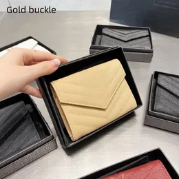 cc leather Wallets card holder designer woman coin purse key pouch small zippy wallet cute black caviar