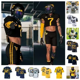 West Virginia Mountaineers Football Jersey 19 Trey Lathan 87 Kole Taylor 40 Josiah Trotter 31 Christion Stokes 7 Andrew Wilson-Lamp 22 Josiah Jackson 56 James Heard Jr.