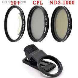 Filtreler Knightx Profesyonel Telefon Kamera Makro Lens CPL Yıldız Değişken ND Filtre Tüm Akıllı Telefonlar 37mm 49mm 52mm 55mm 58mm Colse Up Q230907