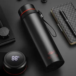 Mugs 1000ml Thermal Water Bottle with Temperature Display 1 Liter Stainless Steel Vacuum Keeps Cold and Heat Mug 230901