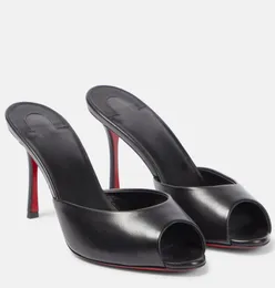 Знаменитая бренда Женщина -дизайнерские сандалии роскошные красные высокие каблуки Me Dolly Strass Movida Sabina Shoes Degramule Strass Патентная кожа с открытыми мулами