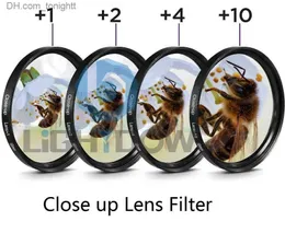 Filters Macro Close Up Lens Filter+1+2+4+10 Filter Kit 49mm 52mm 55mm 58mm 62mm 67mm 72mm 77mm 82mm för Nikon Cameras Q230905