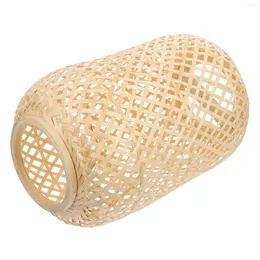 Lampade a sospensione Paralume a lanterna Paralume semplice Accessorio leggero Decorazione con conchiglia in tessuto naturale Copertura creativa durevole Casa rustica