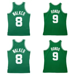 Antoine Walker 2000-01 셀릭트 농구 저지 보스톤 Rajon Rondo 2007-08 후퇴 유니폼 녹색 크기 S-xxxl